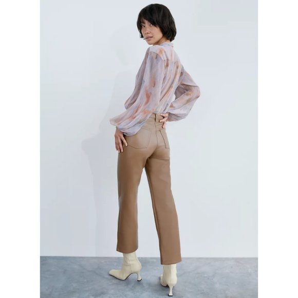 Wilfred Melina Cropped Vegan Leather Pant Size 6 - Picture 4 of 13